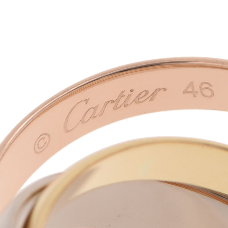 Cartier Cartier Trinity＃46 Old Type No. 6 Ladies K18YG/WG/PG环/戒指
