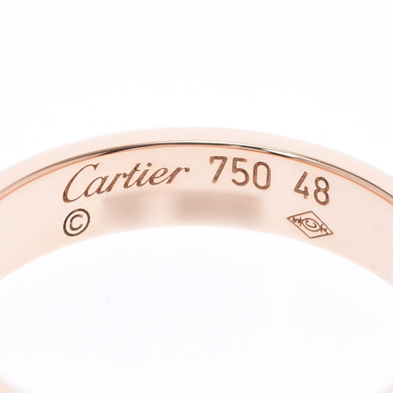Cartier Cartier Mini Labling #48 Ladies K18PG Ring / Ring A Rank used Ginzo
