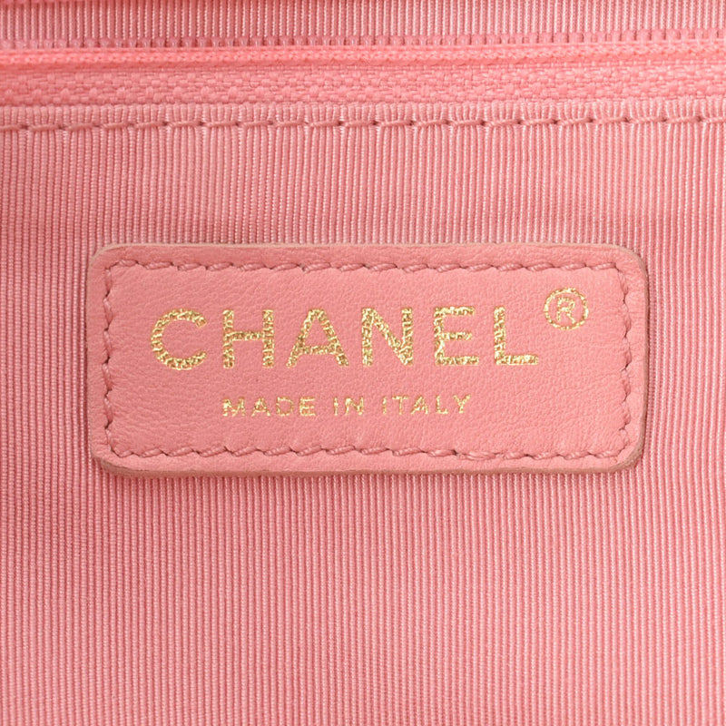 CHANEL Chanel Executive Tote 2WAY Pink Gold Bracket Ladies Calf Tote Bag AB Rank Used Ginzo
