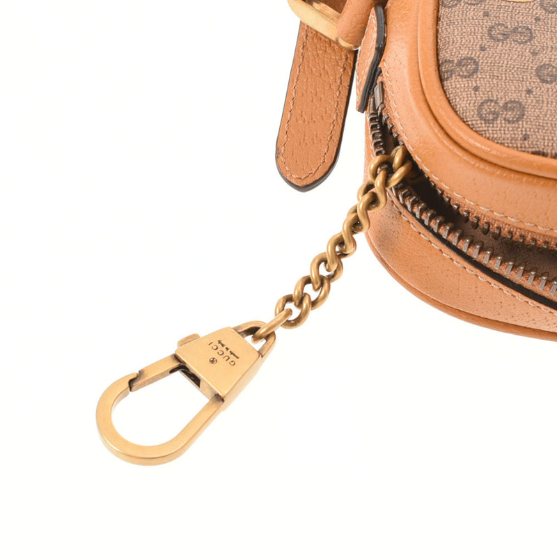 Gucci Gucci Disney合作GG棕色金支架602536女士PVC/CALF肩带未使用的Ginzo