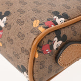 Gucci Gucci Disney合作GG棕色金支架602536女士PVC/CALF肩带未使用的Ginzo
