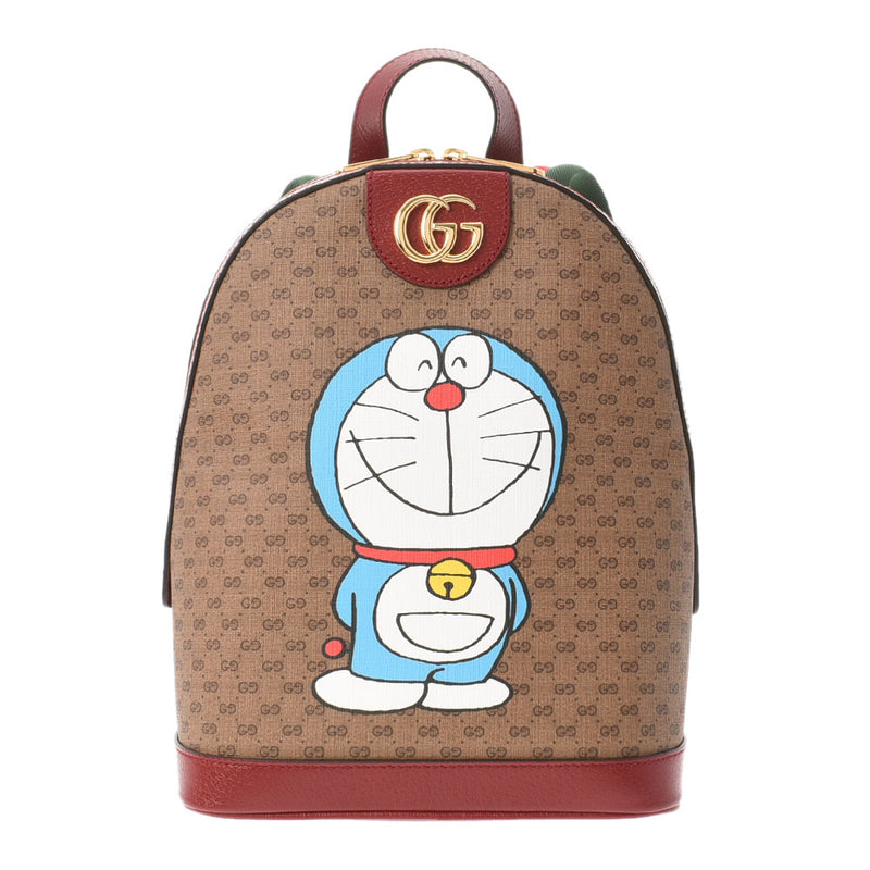 GUCCI グッチ ミニGGスプリーム バッグパック ドラえもんコラボ ベージュ 647816 レディース 13842 PVC/カーフ リュック・デイパック 新同 中古 銀蔵