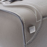 CELINE Celine Rague Micro Shopper Gray Ladies Calf Handbag AB Rank Used Ginzo