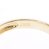 PONTE VECCHIO Ponte Vequio Diamond 0.06ct Flower Motif Combination Design No. 10 Ladies K18YG/WG Ring/Ring A Rank Used Ginzo