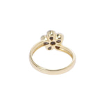 PONTE VECCHIO Ponte Vequio Diamond 0.06ct Flower Motif Combination Design No. 10 Ladies K18YG/WG Ring/Ring A Rank Used Ginzo