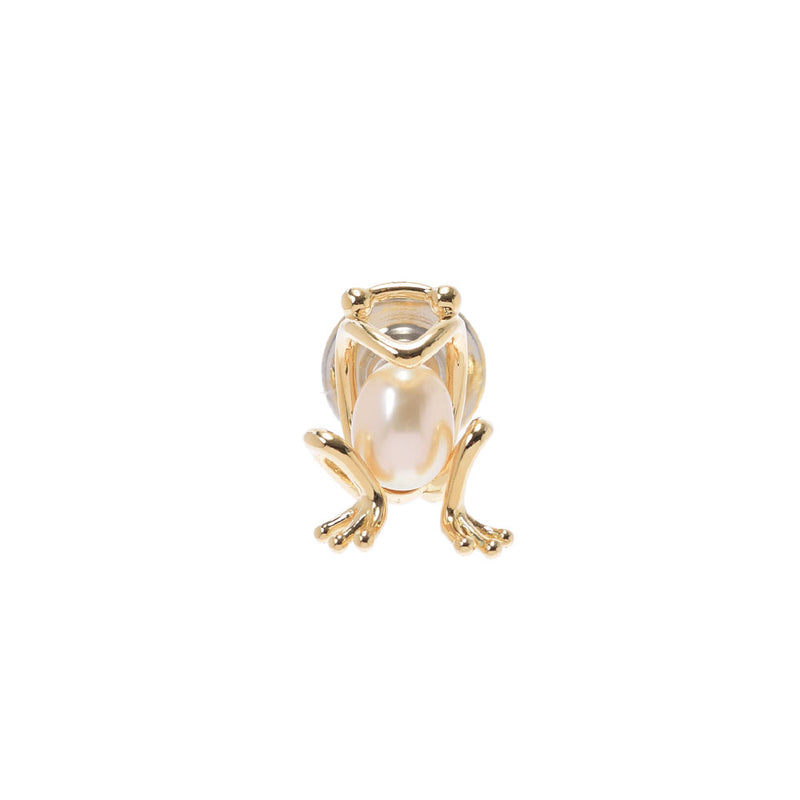 [Summer Selection] Ginzo used Mikimoto [Mikimoto] Frog motif brooch/K18YG/Pearl unisex