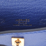 HERMES Hermes Kelly twilly bag charm Blue Electric Gold Gold metal d -engraved (around 2019) Ladies Votor Delect Key Holder New Federation Ginzo