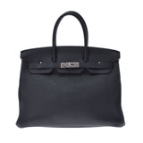 HERMES エルメス バーキン35 黒 パラジウム金具 T刻印(2015年頃) ユニセックス トリヨンクレマンス  ハンドバッグ Aランク 中古 銀蔵