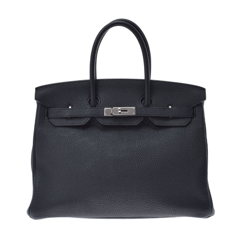 HERMES エルメス バーキン35 黒 パラジウム金具 T刻印(2015年頃) ユニセックス トリヨンクレマンス  ハンドバッグ Aランク 中古 銀蔵