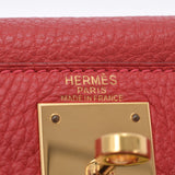 HERMES HERMES HERMES KELLY 28内部缝制红色X金属配件□G雕刻（2003年左右）女士Toryon Lemance 2way Bag a级使用Ginzo