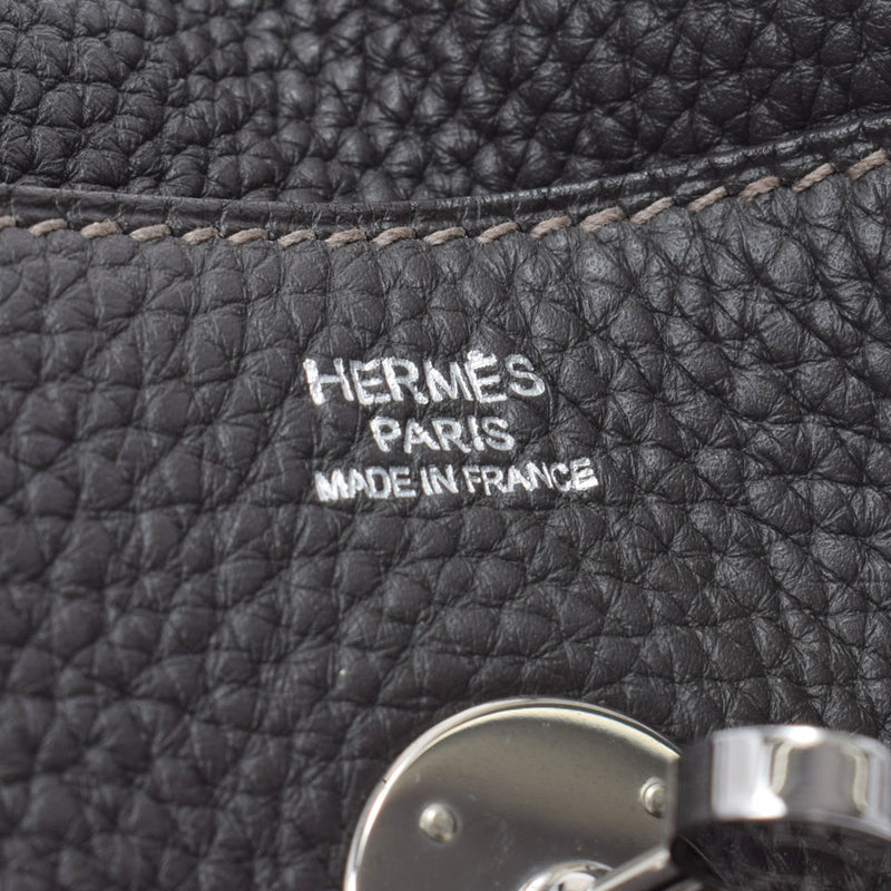 HERMES Hermes Rindy 30 2WAY Bag Graphite/Etoo Paladium Bracket □ O engraved (around 2011) Ladies Toryon Lemance Handbag A Rank Used Ginzo