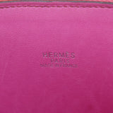 爱马仕爱马仕（Hermes）抓着27 2way袋fuchsha pink□我雕刻（2005年左右）女士鸵鸟手提包B等级二手Ginzo