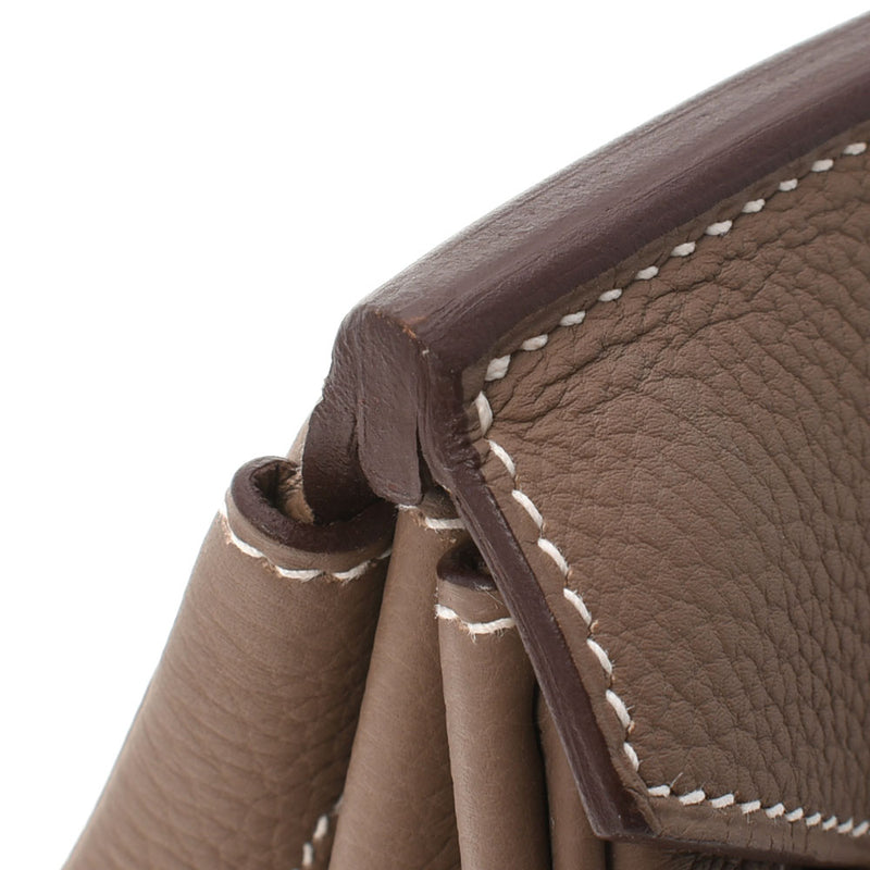 HERMES エルメス バーキン35 エトゥープ シルバー金具 D刻印(2019年頃) レディース トゴ ハンドバッグ Aランク 中古 銀蔵