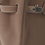 HERMES エルメス バーキン35 エトゥープ シルバー金具 D刻印(2019年頃) レディース トゴ ハンドバッグ Aランク 中古 銀蔵