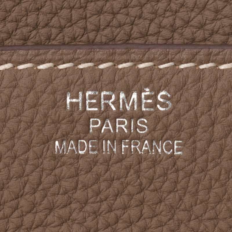 HERMES エルメス バーキン35 エトゥープ シルバー金具 D刻印(2019年頃) レディース トゴ ハンドバッグ Aランク 中古 銀蔵