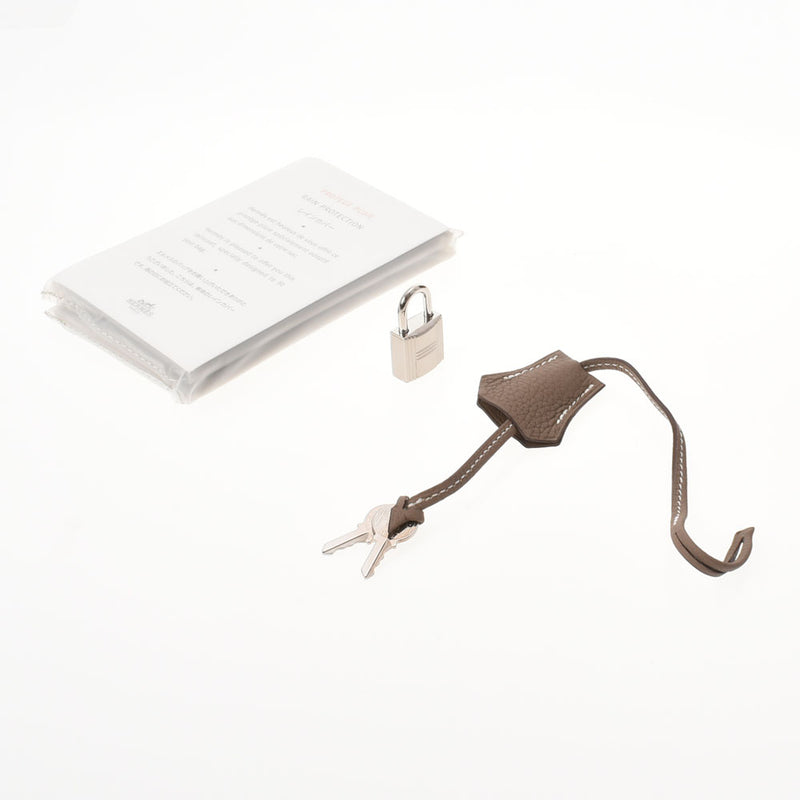 HERMES エルメス バーキン35 エトゥープ シルバー金具 D刻印(2019年頃) レディース トゴ ハンドバッグ Aランク 中古 銀蔵