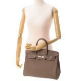 HERMES エルメス バーキン35 エトゥープ シルバー金具 D刻印(2019年頃) レディース トゴ ハンドバッグ Aランク 中古 銀蔵