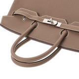 HERMES エルメス バーキン35 エトゥープ シルバー金具 D刻印(2019年頃) レディース トゴ ハンドバッグ Aランク 中古 銀蔵
