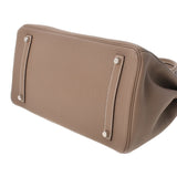 HERMES エルメス バーキン35 エトゥープ シルバー金具 D刻印(2019年頃) レディース トゴ ハンドバッグ Aランク 中古 銀蔵