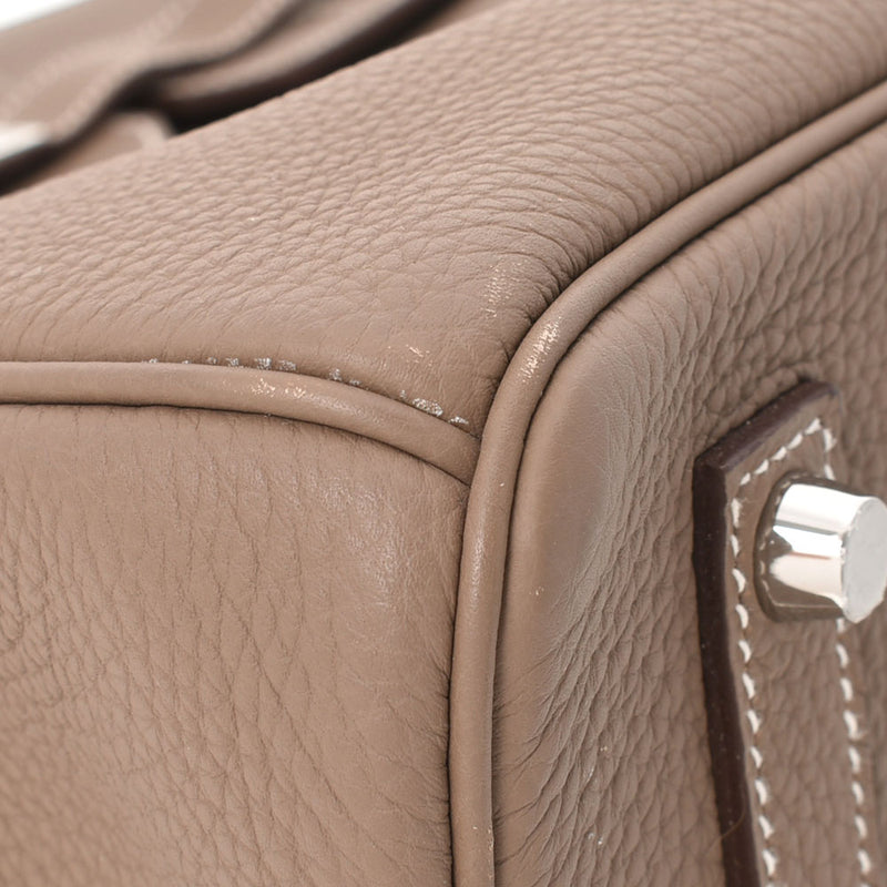 HERMES エルメス バーキン35 エトゥープ シルバー金具 D刻印(2019年頃) レディース トゴ ハンドバッグ Aランク 中古 銀蔵