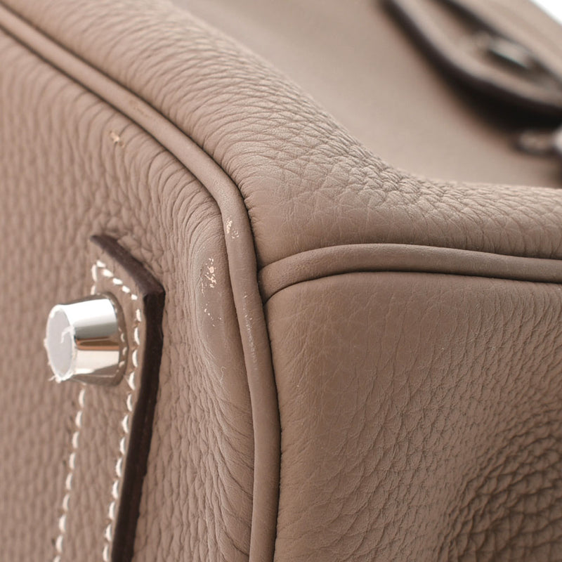 HERMES エルメス バーキン35 エトゥープ シルバー金具 D刻印(2019年頃) レディース トゴ ハンドバッグ Aランク 中古 銀蔵