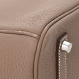 HERMES エルメス バーキン35 エトゥープ シルバー金具 D刻印(2019年頃) レディース トゴ ハンドバッグ Aランク 中古 銀蔵