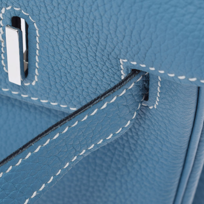 HERMES Hermes Birkin 30 Blue Jean Silver Bracket □ R engraved (around 2014) Ladies Togo Handbag A Rank Used Ginzo