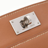 HERMES Hermes Tool Box 20 Verso Gold/Orange Silver Bracket □ P engraved (around 2012) Ladies Voice Wift Handbag A Rank Used Ginzo