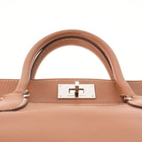 HERMES Hermes Tool Box 20 Verso Gold/Orange Silver Bracket □ P engraved (around 2012) Ladies Voice Wift Handbag A Rank Used Ginzo