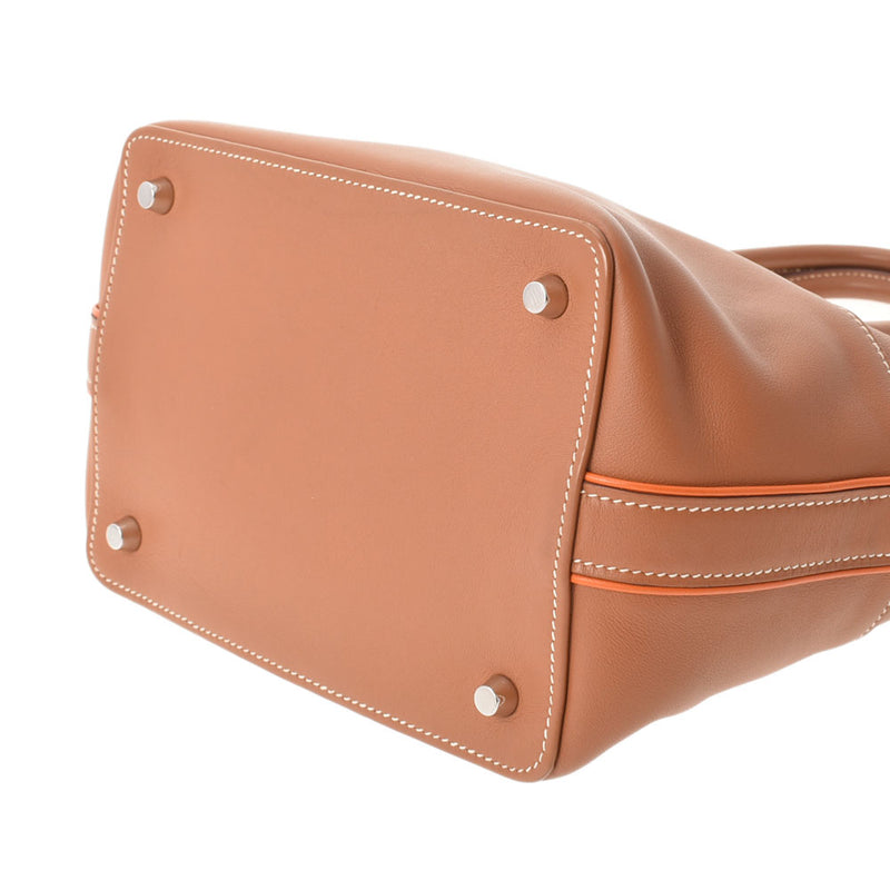 HERMES Hermes Tool Box 20 Verso Gold/Orange Silver Bracket □ P engraved (around 2012) Ladies Voice Wift Handbag A Rank Used Ginzo