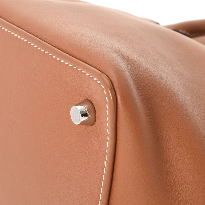 HERMES Hermes Tool Box 20 Verso Gold/Orange Silver Bracket □ P engraved (around 2012) Ladies Voice Wift Handbag A Rank Used Ginzo