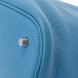 HERMES Hermes Picotan Lock GM Turquoise Silver Bracket T T -engraved (around 2015) Ladies Toryon Lemance Handbag AB Rank Used Ginzo