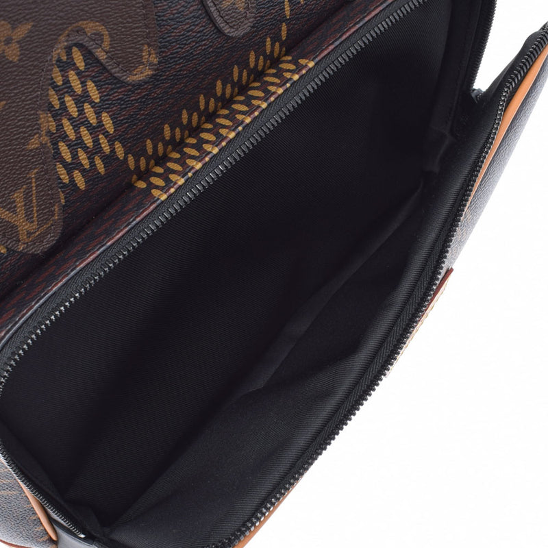 路易威顿路易·维顿（Louis Vuitton）路易·威登（Louis Vuitton）达米尔（Damier Damier Damier）巨人背包奈戈（Nigo）合作棕色n40380 unisex damier cambus cambus cambus backpack daypack shin shin-使用的金佐（Ginzo）