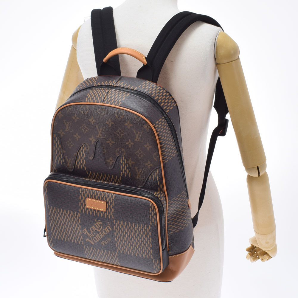LV×NIGOコラボキャンバスバックパック N40380ダミエエベヌ2020限定 ルイヴィトンジャイアント バックパック NIGOコラボ 14137 ブラウン