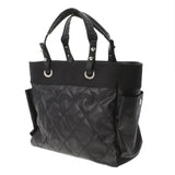 CHANEL Chanel Paris Beerlit Tote GM Black Silver Bracket Ladies Leather Canvas Tote Bag A Rank used Ginzo