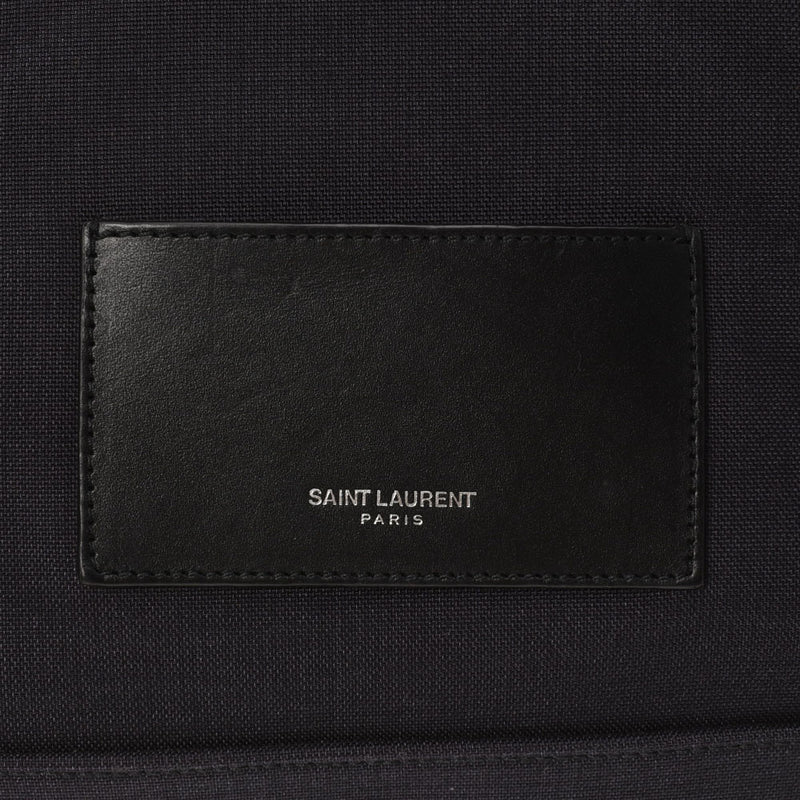 SAINT LAURENT Saint Laurent Black Ladies canvas backpack Deeppack A Rank used Ginzo