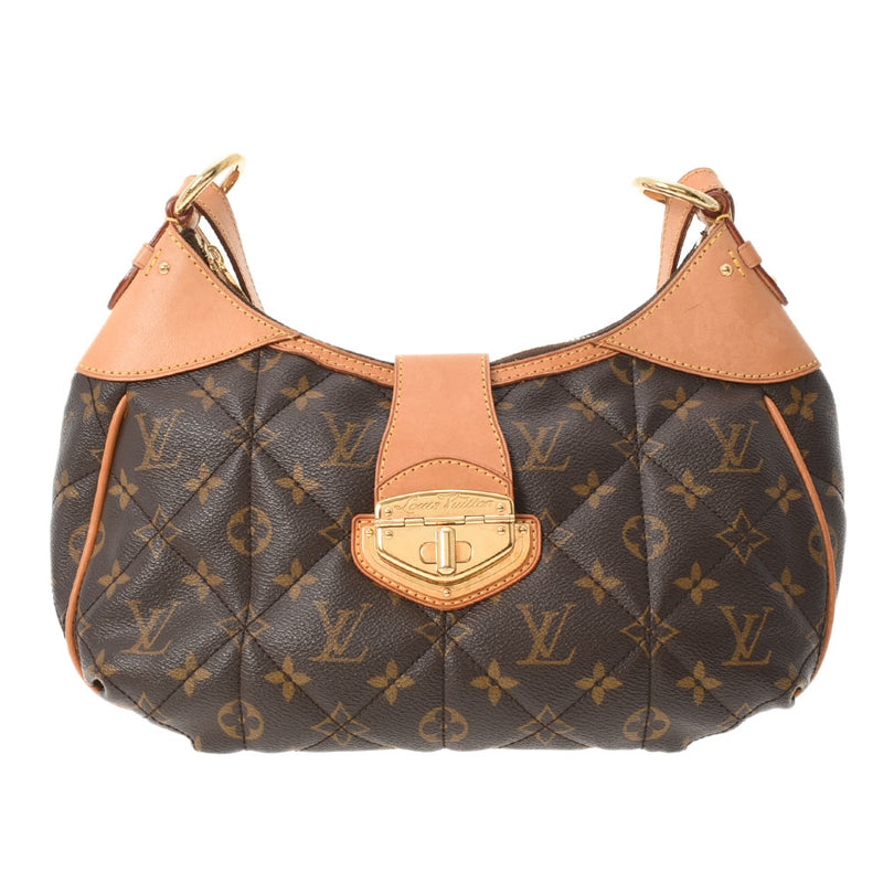 路易威顿路易斯·维顿（Louis Vuitton）会标eToire City PM Brown M41435女士会标帆布肩袋AB AB等级使用Ginzo