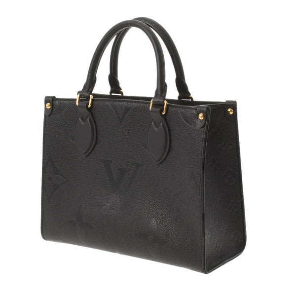 [Mother's Day Recommended] Ginzo Used Louis Vuitton Monogram Amplant Onzago PM 2WAY M45653 Noir Leather Handbag New