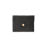 LOUIS VUITTON Louis Vuitton Monogram Amplant Portofoille Victorine Noir (Black) M64060 Unisex Leather Trimal Fold Wallet A Rank Used Ginzo