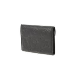 LOUIS VUITTON Louis Vuitton Monogram Amplant Portofoille Victorine Noir (Black) M64060 Unisex Leather Trimal Fold Wallet A Rank Used Ginzo