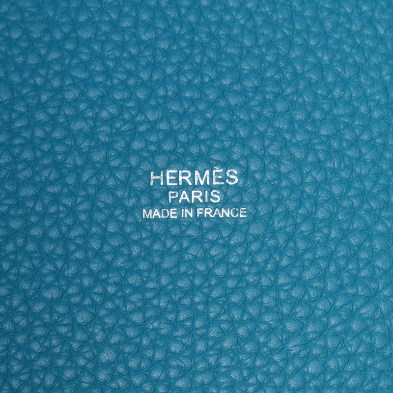 HERMES Hermes Picotan Lock MM Turquoise Paladium Bracket □ R engraved (around 2014) Ladies Toryon Lemance Handbag A Rank Used Ginzo