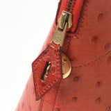 HERMES Hermes Bored 37 Red Gold Bracket ○ Y engraved (around 1995) Ladies Oustric Handbag C Rank Used Ginzo