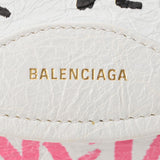BALENCIAGA Balenciaga Graffiti Suspania Belt Bag White 565510 Unisex Calf Body Bag A Rank used Ginzo
