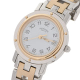 HERMES Hermes Clipper CL4.220 Ladies SS/GP Watch Quartz White Dial A Rank used Ginzo