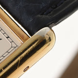 CARTIER カルティエ マストタンク  ヴェルメイユ レディース SV/革 腕時計 クオーツ 白文字盤 ABランク 中古 銀蔵