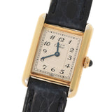 Cartier Cartier Mast Tank Vermey Yin Ladies SV/Leather Watch Quartz White Dial AB Rank Used Ginzo