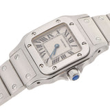 Cartier Cartier Cartier Santos Garbe SM W20056D6女士SS Watch Quartz象牙拨号拨号