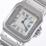 Cartier Cartier Cartier Santos Garbe SM老扣女士SS观看石英象牙拨号拨号