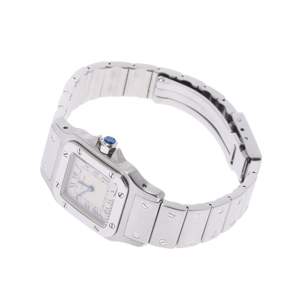 Cartier Cartier Santos Garbe SM Old Buckle 9057930 Ladies SS Watch Quartz Ivory Dial A Rank used Ginzo