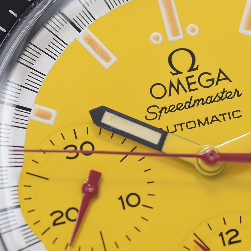 OMEGA オメガ スピードマスター レーシング シューマッハ 3510.12 メンズ SS 腕時計 自動巻き イエロー文字盤 Aランク 中古 銀蔵